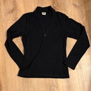Arms of Andes women’s half zip alpaca wool shirt hiking backpacking large black
